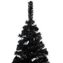 Load image into Gallery viewer, vidaXL Artificial Christmas Tree with LEDs&amp;Ball Set Black 180 cm PVC - MiniDM Store
