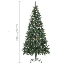 Load image into Gallery viewer, vidaXL Artificial Christmas Tree with LEDs&amp;Pine Cones 210 cm - MiniDM Store
