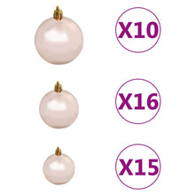 Load image into Gallery viewer, vidaXL Artificial Christmas Tree with LEDs&amp;Ball Set&amp;Pine Cones 210 cm - MiniDM Store
