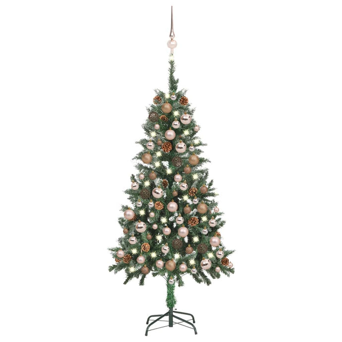 vidaXL Artificial Christmas Tree with LEDs&Ball Set&Pine Cones 150 cm - MiniDM Store