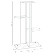Load image into Gallery viewer, 4-Floor Flower Stand 43x22x76 cm White Metal - MiniDM Store
