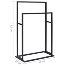 Load image into Gallery viewer, Freestanding Towel Rack Black 48x24x78.5 cm Steel - MiniDM Store
