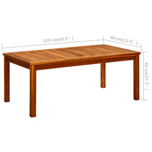 Load image into Gallery viewer, vidaXL Garden Coffee Table 110x60x45 cm Solid Acacia Wood - MiniDM Store
