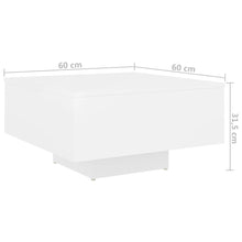 Load image into Gallery viewer, Coffee Table White 60x60x31.5 cm Chipboard - MiniDM Store
