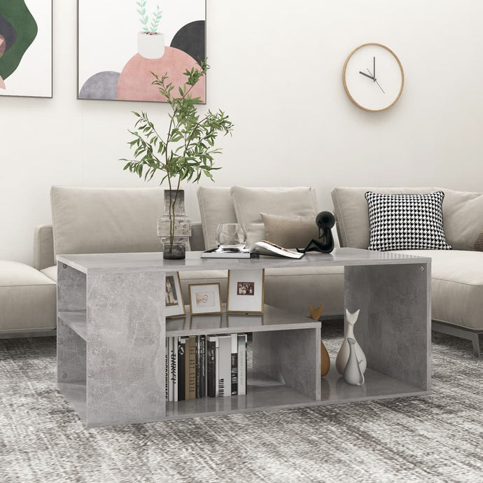 Coffee Table Concrete Grey 100x50x40 cm Chipboard - MiniDM Store