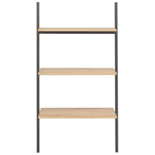 Load image into Gallery viewer, 3-Tier Leaning Shelf Light Brown and Black 64x34x116 cm - MiniDM Store
