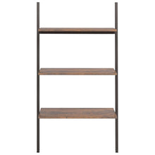 Load image into Gallery viewer, 3-Tier Leaning Shelf Dark Brown and Black 64x34x116 cm - MiniDM Store
