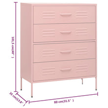 Load image into Gallery viewer, Chest of Drawers Pink 80x35x101.5 cm Steel - MiniDM Store
