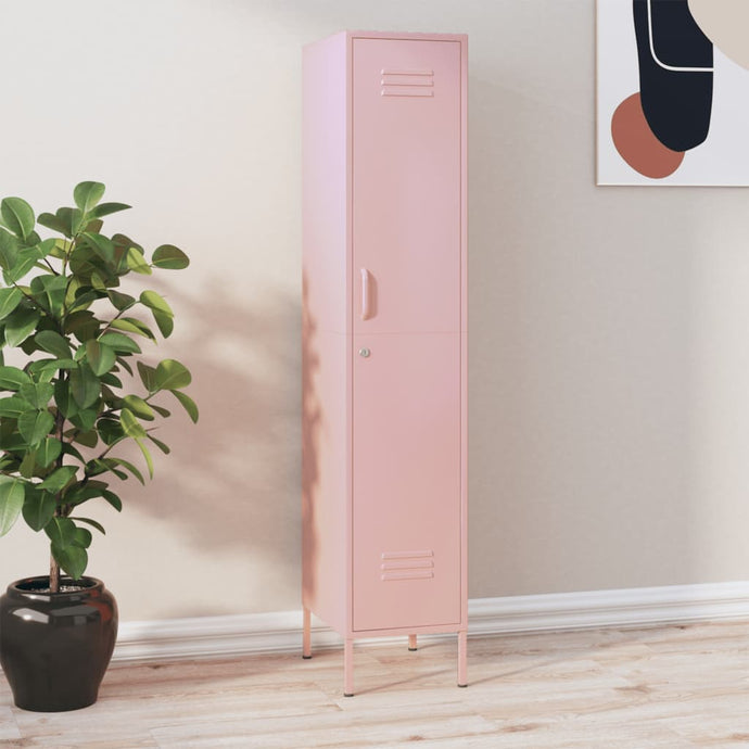 Locker Cabinet Pink 35x46x180 cm Steel - MiniDM Store