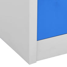 Load image into Gallery viewer, Locker Cabinet Light Grey and Blue 90x45x92.5 cm Steel - MiniDM Store
