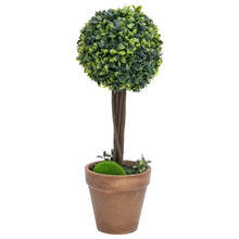 Load image into Gallery viewer, Artificial Boxwood Plants 2 pcs with Pots Ball Shaped Green 41 cm - MiniDM Store
