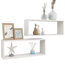 Load image into Gallery viewer, Wall Cube Shelves 2 pcs White 60x15x23 cm Chipboard - MiniDM Store
