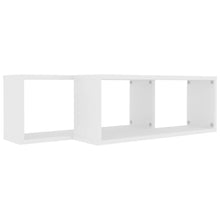 Load image into Gallery viewer, Wall Cube Shelves 2 pcs White 60x15x23 cm Chipboard - MiniDM Store
