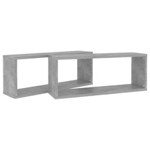 Load image into Gallery viewer, Wall Cube Shelves 2 pcs Concrete Grey 60x15x23 cm Chipboard - MiniDM Store
