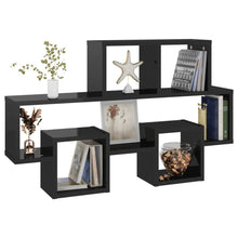 Load image into Gallery viewer, Car-shaped Wall Shelf High Gloss Black 82x15x51 cm Chipboard - MiniDM Store

