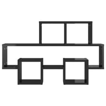 Load image into Gallery viewer, Car-shaped Wall Shelf High Gloss Black 82x15x51 cm Chipboard - MiniDM Store
