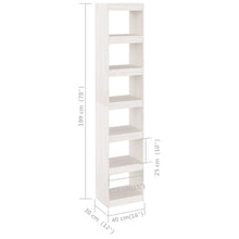 Load image into Gallery viewer, Book Cabinet/Room Divider White 40x30x199 cm Solid Pinewood - MiniDM Store
