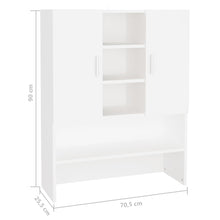 Load image into Gallery viewer, Washing Machine Cabinet White 70.5x25.5x90 cm - MiniDM Store

