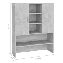 Load image into Gallery viewer, Washing Machine Cabinet Concrete Grey 70.5x25.5x90 cm - MiniDM Store
