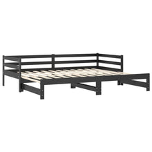 Load image into Gallery viewer, Pull-out Day Bed Black Solid Pinewood 2x
