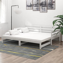 Load image into Gallery viewer, Pull-out Day Bed White Solid Pinewood 2x - MiniDM Store
