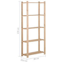 Load image into Gallery viewer, 5-Tier Storage Rack 80x28.5x170 cm Solid Pinewood - MiniDM Store
