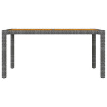 Load image into Gallery viewer, Garden Table 150x90x75 cm Poly Rattan and Acacia Wood Grey - MiniDM Store
