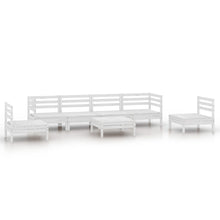 Load image into Gallery viewer, 7 Piece Garden Lounge Set White Solid Pinewood - MiniDM Store

