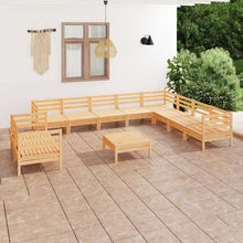 Load image into Gallery viewer, 11 Piece Garden Lounge Set Solid Wood Pine
