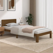 Load image into Gallery viewer, Bed Frame Honey Brown Solid Wood Pine 90x200 cm - MiniDM Store
