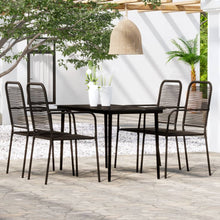 Load image into Gallery viewer, 5 Piece Garden Dining Set Black - MiniDM Store
