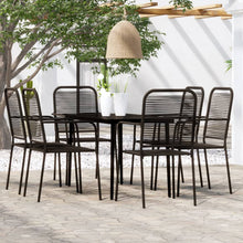 Load image into Gallery viewer, 7 Piece Garden Dining Set Black - MiniDM Store
