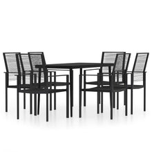 Load image into Gallery viewer, 7 Piece Garden Dining Set Black - MiniDM Store
