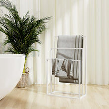 Load image into Gallery viewer, Freestanding Towel Rack White 48x24x79 cm Iron - MiniDM Store
