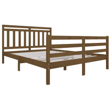 Load image into Gallery viewer, Bed Frame Honey Brown Solid Wood 150x200 cm 5FT King Size - MiniDM Store
