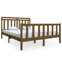 Load image into Gallery viewer, Bed Frame Honey Brown Solid Wood 160x200 cm 5FT King Size - MiniDM Store
