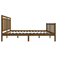 Load image into Gallery viewer, Bed Frame Honey Brown Solid Wood 160x200 cm 5FT King Size - MiniDM Store
