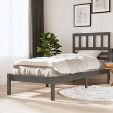 Load image into Gallery viewer, Bed Frame Grey Solid Wood Pine 100x200 cm - MiniDM Store
