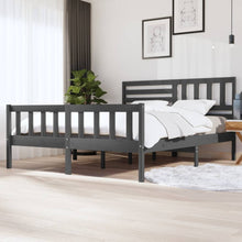 Load image into Gallery viewer, Bed Frame Grey Solid Wood 180x200 cm Super King - MiniDM Store
