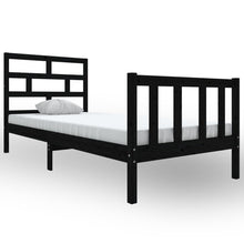 Load image into Gallery viewer, Bed Frame Black Solid Wood Pine 100x200 cm - MiniDM Store
