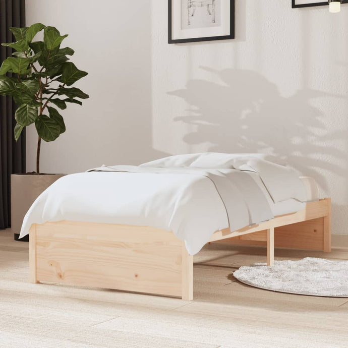 Bed Frame Solid Wood 75x190 cm 2FT6 Small Single - MiniDM Store