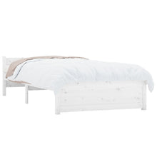 Load image into Gallery viewer, Bed Frame White Solid Wood 75x190 cm 2FT6 Small Single - MiniDM Store

