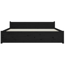 Load image into Gallery viewer, Bed Frame Black Solid Wood 150x200 cm 5FT King Size - MiniDM Store
