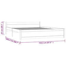 Load image into Gallery viewer, Bed Frame Black Solid Wood 150x200 cm 5FT King Size - MiniDM Store
