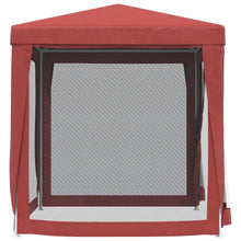 Load image into Gallery viewer, Party Tent with 4 Mesh Sidewalls Red 2x2 m HDPE - MiniDM Store

