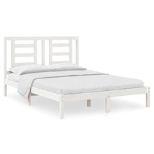 Load image into Gallery viewer, Bed Frame White Solid Wood Pine 135x190 cm 4FT6 Double - MiniDM Store
