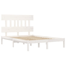 Load image into Gallery viewer, Bed Frame White Solid Wood 135x190 cm 4FT6 Double - MiniDM Store
