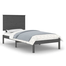 Load image into Gallery viewer, Bed Frame Grey Solid Wood Pine 100x200 cm - MiniDM Store
