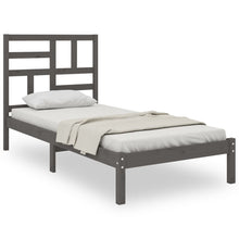 Load image into Gallery viewer, Bed Frame Grey Solid Wood 100x200 cm - MiniDM Store
