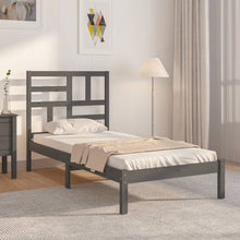 Load image into Gallery viewer, Bed Frame Grey Solid Wood 100x200 cm - MiniDM Store
